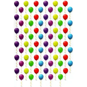 Sticker Kabartmalı A4 Boyutunda Stiker Defter, Planlayıcı ETIKET-(LIM215) - Balonlar