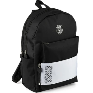 Me Çanta Beşiktaş Kartal Bant Detaylı Siyah Paraşüt Sırt Çantası