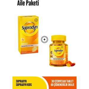 30 Efervesan Tablet+ Supradyn Kids Aile Paketi