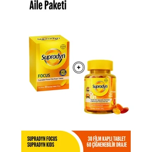 Focus 30 Film Kaplı Tablet+ Supradyn Kids Aile Paketi