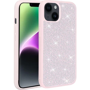 Apple Iphone 14 Kılıf Silikon Kenarlı Taşlı Parlak Ston Silikon