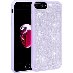 Apple Iphone 7 Plus Kılıf Silikon Kenarlı Taşlı Parlak Ston Silikon