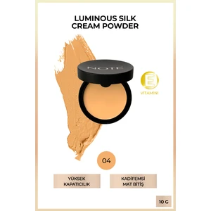 Luminous Silk Cream Powder Patakrem Mat Bitişli Pudra Fondöten - 04 Sand
