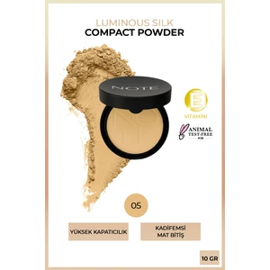 Luminous Silk Compact Powder Mat Bitişli Toz Yüz Pudrası 05 Honey Beige