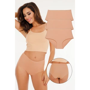 Kadın Yüksek Bel Dikişsiz Lazer Kesim Külot (Beli Lastikli) 3lü Set