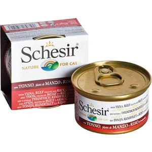 Ton Balıklı ve Sığır Etli Pirinçli Yetişkin Kedi Yaş Maması 85 gr x 6 Adet