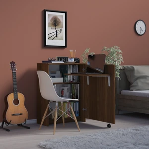 Asra Trend Çalışma Odası Fonksiyonel Kitaplık + Katlanır Masa MD002