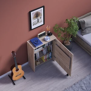 Asra Trend Çalışma Odası Fonksiyonel Kitaplık + Katlanır Masa MD002