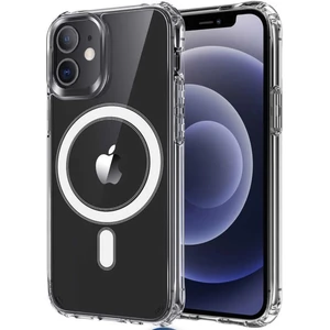 Apple Iphone 13 Kılıf Kablosuz Şarj Magsafe Uyumlu Köşe Korumalı Şeffaf Kılıf