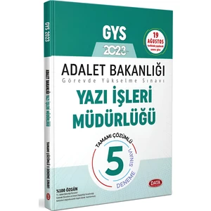 Data Yayınları Adalet Bakanlığı Yazı Işleri Müdürü 5 Deneme