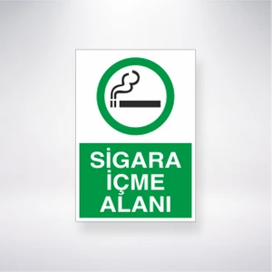 Reysa Tasarım Sigara Içme Alanı 21X30 cm Yapışkanlı Levha
