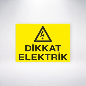 Reysa Tasarım Dikkat Elektrik 21X30 cm Yapışkanlı Levha