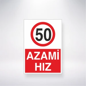 Reysa Tasarım 50 Azami Hız 21X35 Arkası Yapışkanlı Levha 21X30 cm Yapışkanlı Levha