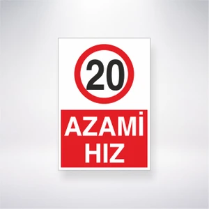Reysa Tasarım 20 Azami Hız 21X35 Arkası Yapışkanlı Levha 21X30 cm Yapışkanlı Levha