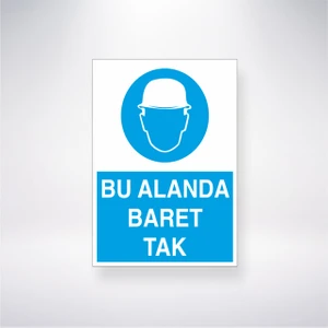 Reysa Tasarım Bu Alanda Baret Tak 21X35 Arkası Yapışkanlı Levha
