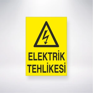 Reysa Tasarım Elektrik Tehlikesi 21X30 cm Yapışkanlı Levha