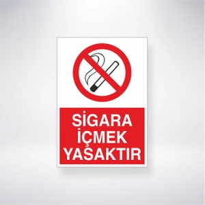Reysa Tasarım Sigara Içmek Yasaktır 21X30 cm Yapışkanlı Levha