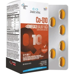 Zade Vital CO-Q10 Omega3 Balık Yağı Içeren Takviye Edici Gıda 30 Kapsül