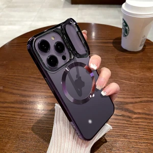 Apple iPhone 14 Pro Max Magsafe ve Standlı Kamera Korumalı Kılıf Voyokln Kapak
