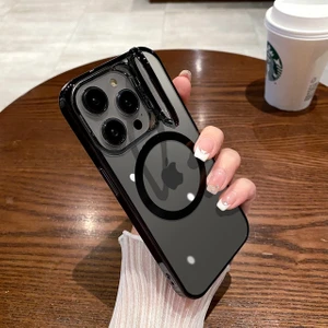 Apple iPhone 14 Pro Max Magsafe ve Standlı Kamera Korumalı Kılıf Voyokln Kapak
