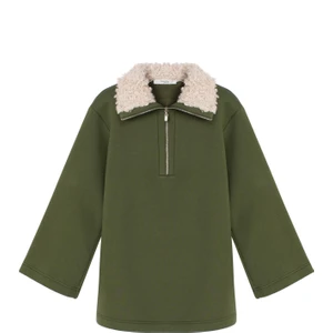 Touche Yakası Kürklü Sweatshirt