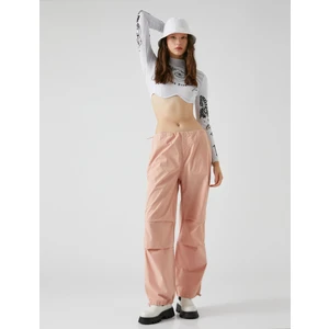 Paraşüt Pantolon Cep Detaylı Lastikli Stoperli Pamuklu