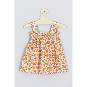 Ada Bebek Çocuk  Askılı Mandalina Elbise 006