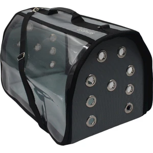 Kedi ve Köpek Taşıma Çantası Lepus Şeffaf Fly Bag Gri