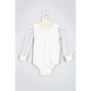 Ada Bebek Çocuk Kolları Tüllü Ribana Çıtçıtlı Body 004