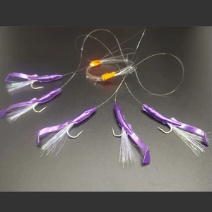 Silikon At Çek Takımı, Silikon Balıklı Çapari 5,5 cm Mor (2 Ad)