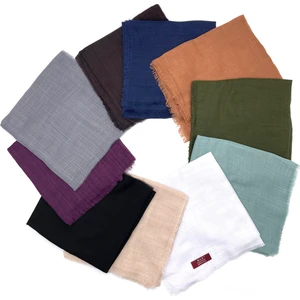Naz Ipek 10'lu Paket Flamlı Yazma Set Eşarp Tülbent Dağıtmalık Hediyelik 100X100