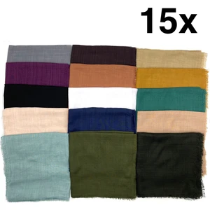 Naz Ipek 15'li Hediyelik Flamlı Yazma Set Eşarp Tülbent 100X100CM Toptan