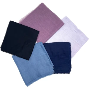 Naz İpek Flamlı 5'li Paket Pamuklu Yazma Eşarp 100X100CM