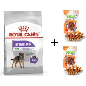 Royal Canin Mini Sterilised Kısır Köpek Maması 3 kg + 2 Adet Wooc Ödül 80 gr