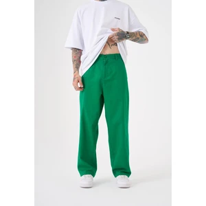 Oversize Gabardin Lastikli Pantolon Yeşil