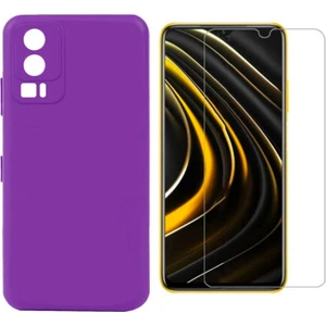 General Mobile 23 (Gm 23) Uyumlu Kılıf Esnek Silikon Telefon Kılıfı ve Temperli Cam Ekran Koruyucu