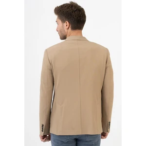 White Stone Puebla C189 Regular Fit 6 Drop Likralı Ceket Bej