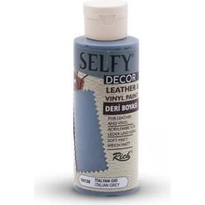 Selfy Decor Deri Boyası 120 cc 10138 Italyan Gri