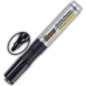 Akrilik Marker Yuvarlak Uç 1 Adet Akrilik Markör Metal Seramik Ahşap Kumaş Tuval Cam Taş