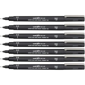 Pin Fine Line 0,1 - 0,2 - 0,3 - 0,4 - 0,5 - 0,6 - 0,7 Set