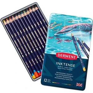 Inktense Mürekkep Etkili Aquarel Boya Kalemi 12`li Teneke Kutu