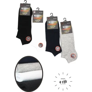 Kardeşler Çorap Erkek Pamuklu Dikişsiz Patik 4'lü Paket