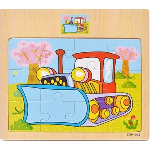 Sepeti Dozer Resimli Ahşap Çocuk Puzzle 12 Parça 15X17CM