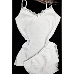 Hepsine Rakip Kadın İp Askılı Dantel Detaylı Atlet Bikini Takım Pamuklı Esnek