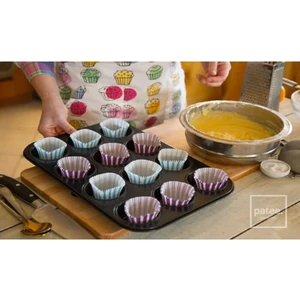 Reis Home 12'Li Muffin Kek Kalıbı Ve 100 Adet Renkli , Cupcake , Browni , Kek Kağıdı Kalıbı