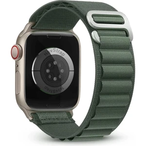 Kordon 42-44-45-49 mm Uyumlu Metal Tokalı Metal Soketli Bez Akıllı Saat Kordonu