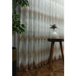 Harmony Bej Vizon Kahve Renk Tül Yeni Moda Tasarım 1e 3 Kat Pileli Tül