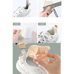 Bej 5 mm Ortopedik Spor Ayakkabı Topuk Vurma Önleyici ve Topuk Koruyucu