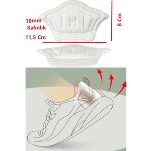 Bej 10MM Ortopedik Spor Ayakkabı Topuk Vurma Önleyici Koruyucu