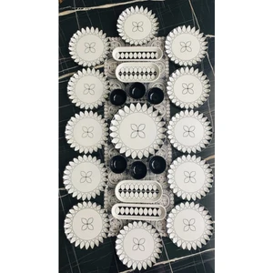 Venüs Home Siyah Elips Model 12 Kişilik 23 Parça Kahvaltı Takımı